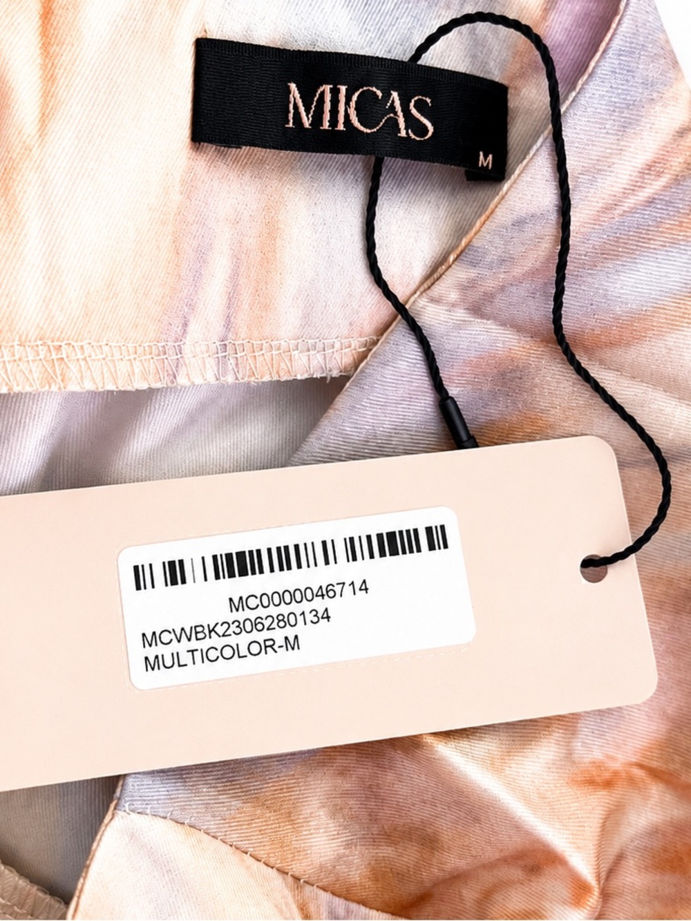 Micas ✨ Skirt Silky Marble-Print Bias Midi - Picture 3 of 14